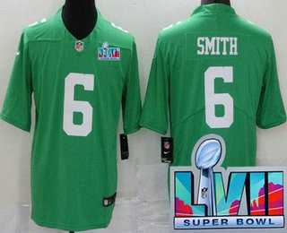 Men's Philadelphia Eagles #6 DeVonta Smith Limited Green Rush Super Bowl LVII Vapor Jersey,We sell and wholesale Men's Philadelphia Eagles #6 DeVonta Smith Limited Green Rush Super Bowl LVII Vapor Jersey on line form chian!